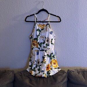 Floral Print Women's Romper